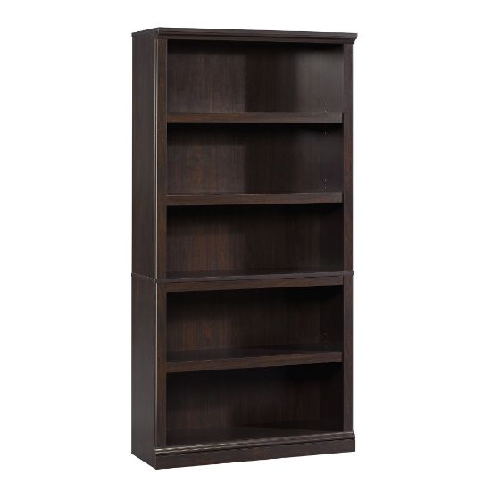 Picture of Sauder Select 69 13/16inH 5-Shelf Transitional Bookcase, Brown/Medium Finish, Standard Delivery