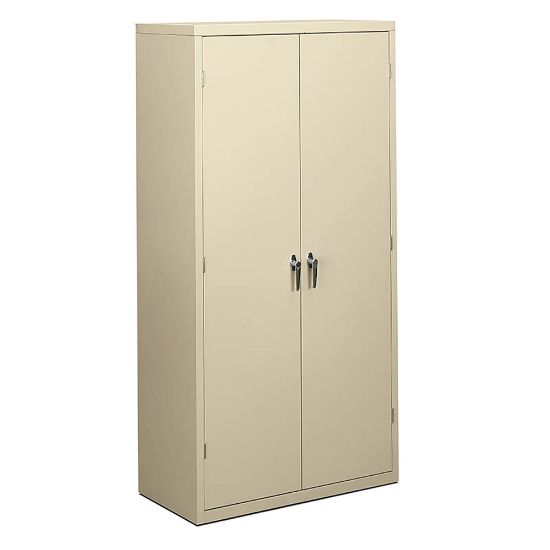 Picture of HON Brigade Storage Cabinet, Fully Assembled, 72in H x 36in W x 18 1/4inD, Putty