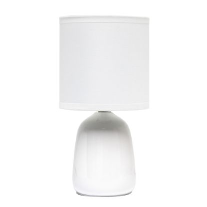 Picture of Simple Designs Thimble Base Table Lamp, 10-1/16inH, Off White/Off White