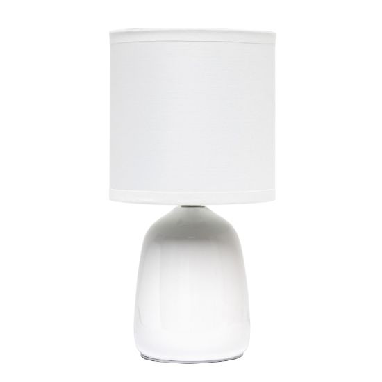 Picture of Simple Designs Thimble Base Table Lamp, 10-1/16inH, Off White/Off White