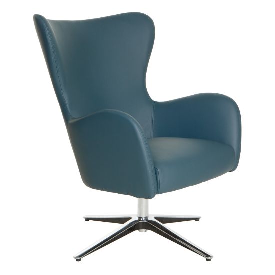 Picture of Office Star Wilma Swivel Arm Chair, Blue