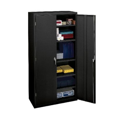 Picture of HON Brigade Storage Cabinet, 5 Adjustable Shelves, 72inH x 36inW x 24-1/4inD, Black