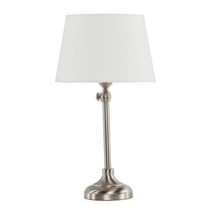 Picture of SEI Furniture Dacey Table Lamp, Adjustable Height, 31inH, White Shade/Steel Base