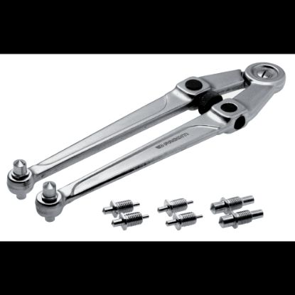 Picture of Black+Decker Pin Spanner Wrenches, 4 in Opening, Round Pin, Chrome Vanadium Steel, 10 5/8 in