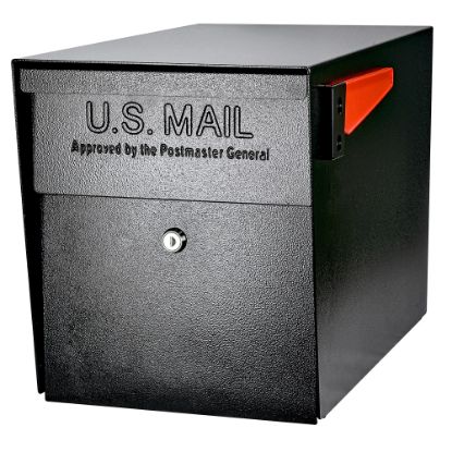 Picture of Mail Boss Curbside Locking Mailbox, 13 3/4in x 11 1/4in x 21in, Black