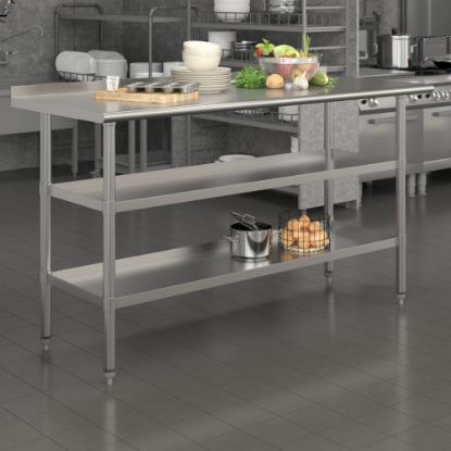 Picture of Flash Furniture Stainless Steel Work Table, 36inH x 60inW x 24inD, Silver