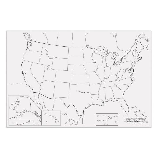 Picture of Pacon Learning Walls United States Map, 48in x 72in