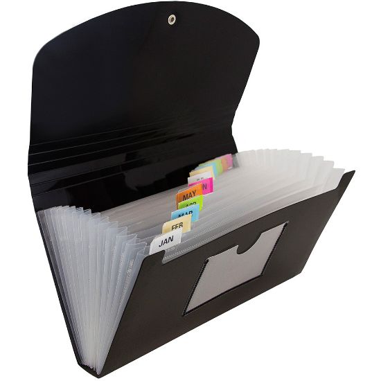 Picture of JAM Paper Expanding File, 6in Expansion, 5-1/2in x 11in, Black