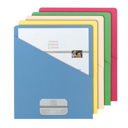 Picture of Smead Slash File Jackets Convenience Pack, 9 1/2in x 11 3/4in, Assorted Colors (No Color Choice), Pack Of 25