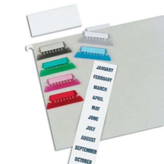 Picture of Pendaflex Hanging File Folder Plastic Tabs, Blue, Pack Of 25