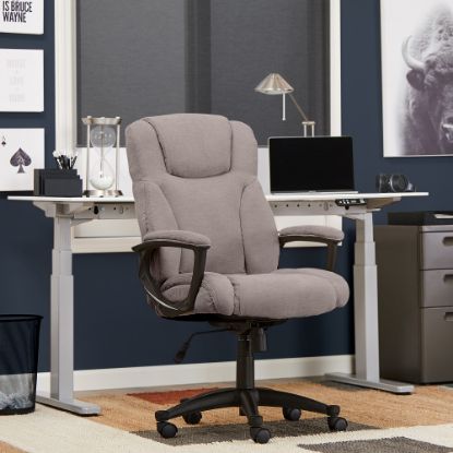 Picture of Serta Style Hannah II High-Back Office Chair, Microfiber, Harvard Gray/Black