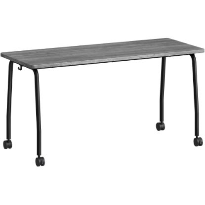 Picture of Lorell Training Table - For - Table TopLaminated Top - 300 lb Capacity - 29.50in Table Top Length x 23.63in Table Top Width x 1in Table Top Thickness - 59in Height - Assembly Required - Weathered Charcoal - Particleboard Top Material - 1 Each