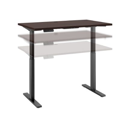 Picture of Bush Business Furniture Move 60 Series Electric 48inW x 24inD Height Adjustable Standing Desk, Mocha Cherry/Black Base, Standard Delivery