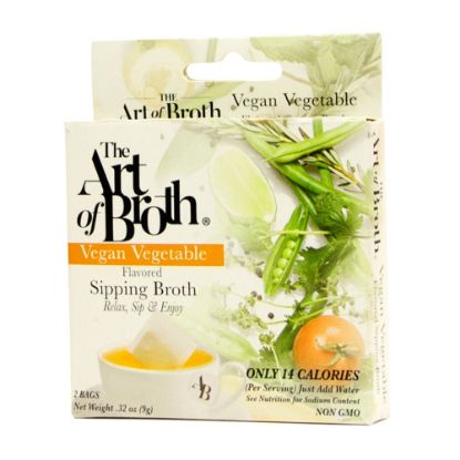 Picture of The Art of Broth Vegan Vegetable Flavored Sipping Broth, 2 Bags Per Box, Pack Of 10 Boxes