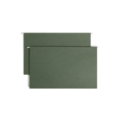 Picture of Smead Premium-Quality Hanging Folders, Without Tabs, Legal Size, Standard Green, Pack Of 25