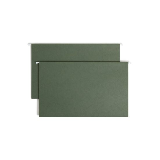 Picture of Smead Premium-Quality Hanging Folders, Without Tabs, Legal Size, Standard Green, Pack Of 25