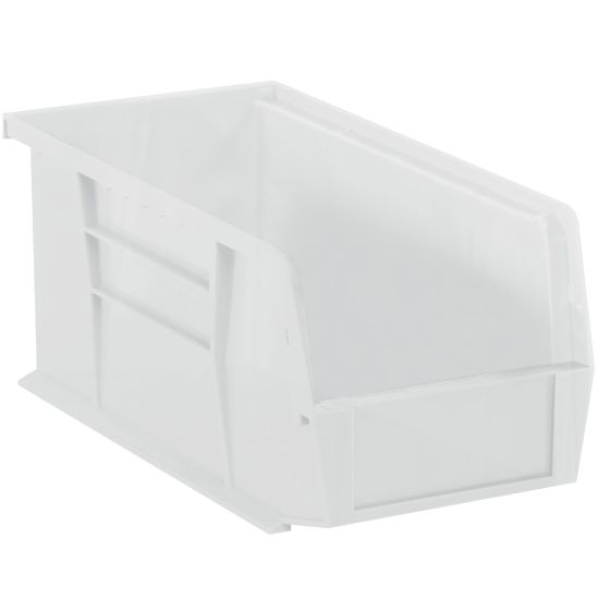 Picture of Partners Brand Plastic Stack & Hang Bin Boxes, Small Size, 10 7/8in x 5 1/2in x 5in, Clear, Pack Of 12