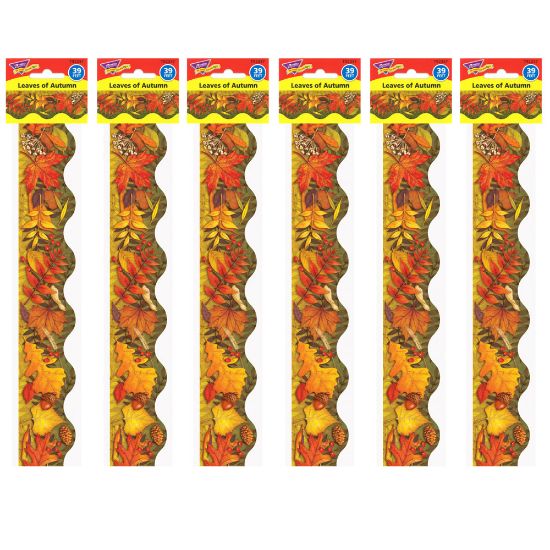 Picture of Trend Terrific Trimmers, Leaves of Autumn, 39ft Per Pack, Set Of 6 Packs