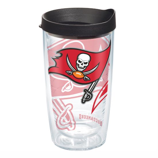 Picture of Tervis NFL Tumbler With Lid, 16 Oz, Tampa Bay Buccaneers, Clear