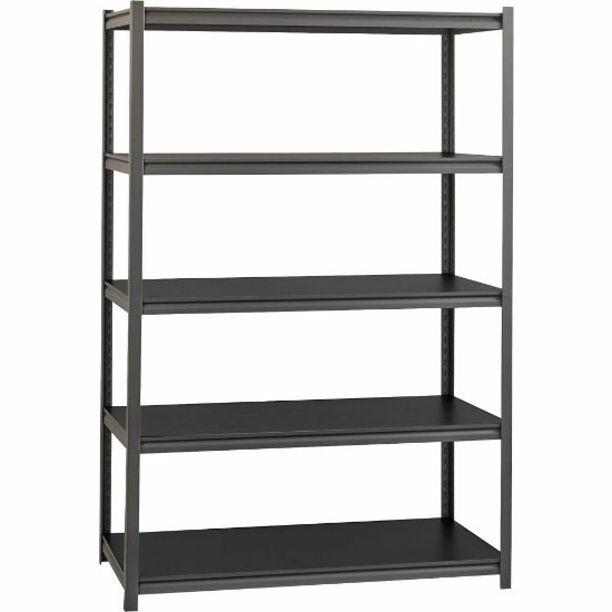 Picture of Lorell Steel Shelving Unit, 5 Shelves, 30% Recycled, Black