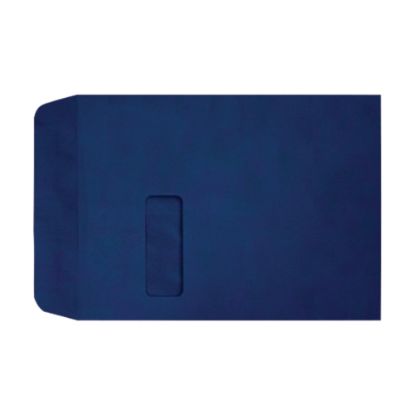 Picture of LUX #9 1/2 Open-End Window Envelopes, Top Left Window, Self-Adhesive, Navy, Pack Of 50