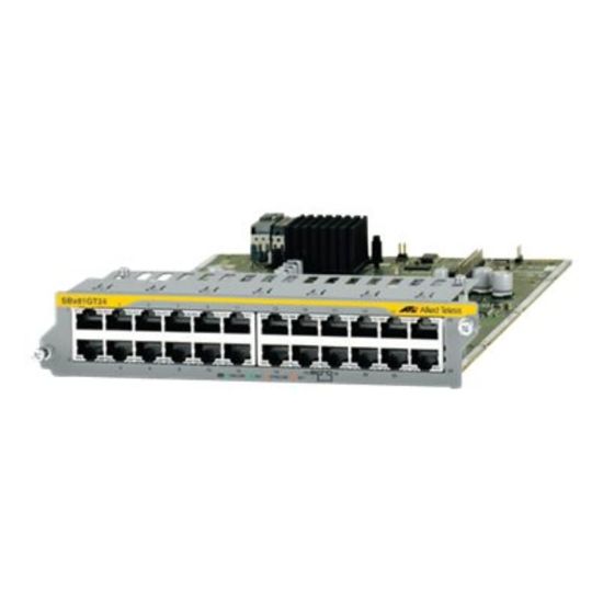 Picture of Allied Telesis 24-Port 10/100/1000T PoE+ Ethernet Line Card - For Data Networking - 24 x RJ-45 10/100/1000Base-T PoE+ LAN