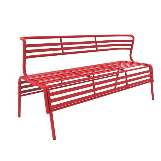 Picture of Safco CoGo Indoor/Outdoor Bench With Back, Red