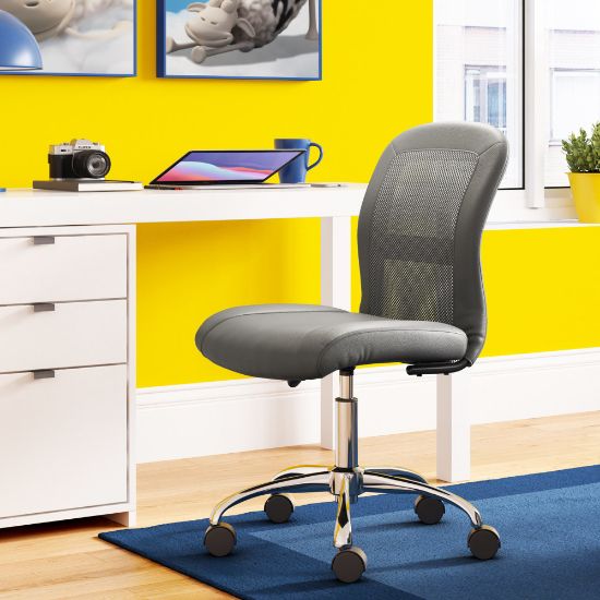 Picture of Serta Essentials Mid-Back Computer Chair, Productivity Gray/Chrome