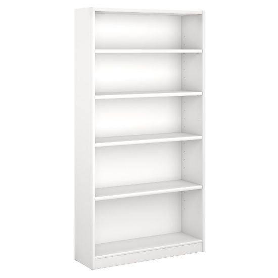 Picture of Bush Business Furniture Universal 72inH 5-Shelf Bookcase, Pure White, Standard Delivery