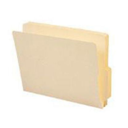 Picture of Smead Manila Reinforced End-Tab Folders, Straight Cut, Letter Size, Pack Of 100