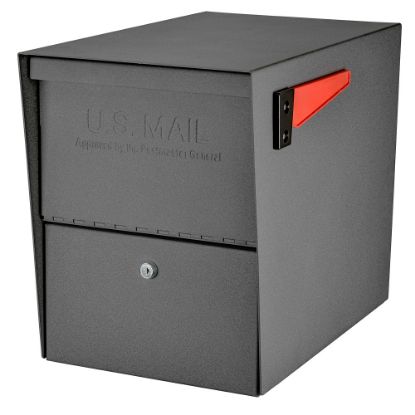 Picture of Mail Boss Package Master Locking Mailbox, 16 1/2inH x 12inW x 21 1/2inD, Granite