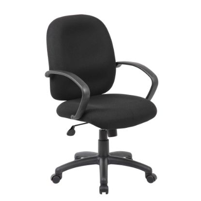 Picture of Boss Office Products Ergonomic Budget Tweed Mid-Back Task Chair, Black