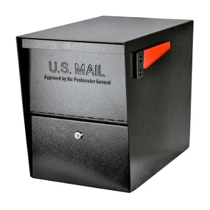 Picture of Mail Boss Package Master Locking Mailbox, 16 1/2inH x 12inW x 21 1/2inD, Black