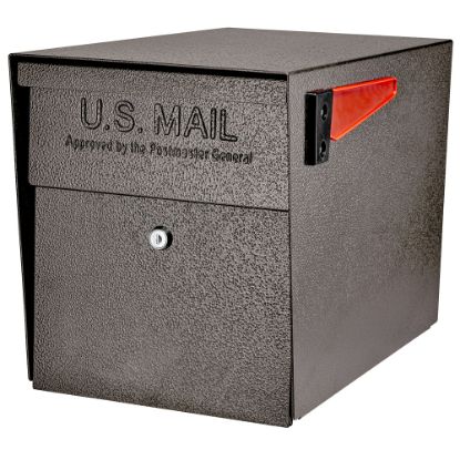 Picture of Mail Boss Curbside Locking Mailbox, 13 3/4in x 11 1/4in x 21in, Bronze