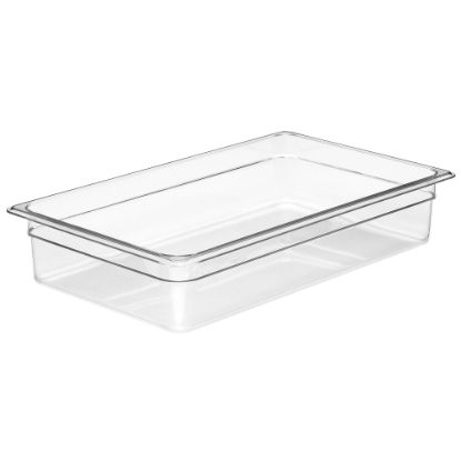 Picture of Cambro Camwear GN 1/1 Size 4in Food Pans, 4inH x 12-3/4inW x 20-7/8inD, Clear, Set Of 6 Pans