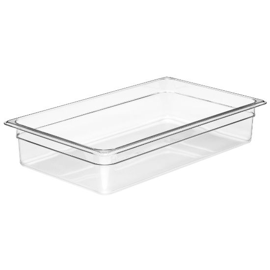 Picture of Cambro Camwear GN 1/1 Size 4in Food Pans, 4inH x 12-3/4inW x 20-7/8inD, Clear, Set Of 6 Pans