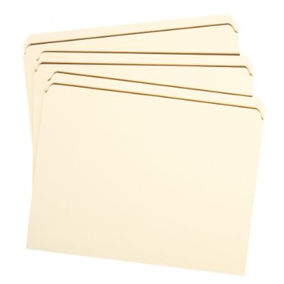 Picture of Smead Reinforced Tab Manila File Folders, Letter Size, Straight Cut, Box Of 100