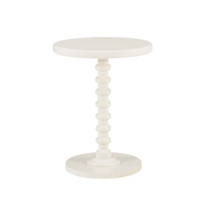 Picture of Powell Jarsky Round Spindle Side Table, 22-1/4inH x 17inW x 17inD, Off White