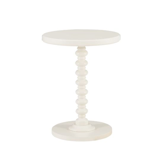 Picture of Powell Jarsky Round Spindle Side Table, 22-1/4inH x 17inW x 17inD, Off White