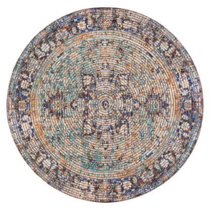 Picture of Anji Mountain Hazaran Round Area Rug, 4ft Diameter, Multicolor