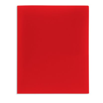 Picture of Office Depot Brand School-Grade 2-Pocket Poly Folder, Letter Size, Red