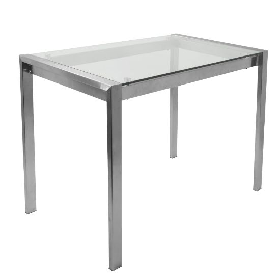 Picture of Lumisource Fuji Contemporary Counter Table, Rectangular, Glass/Stainless Steel