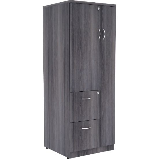 Picture of Lorell Relevance Tall 24inW Storage Cabinet, Weathered Charcoal