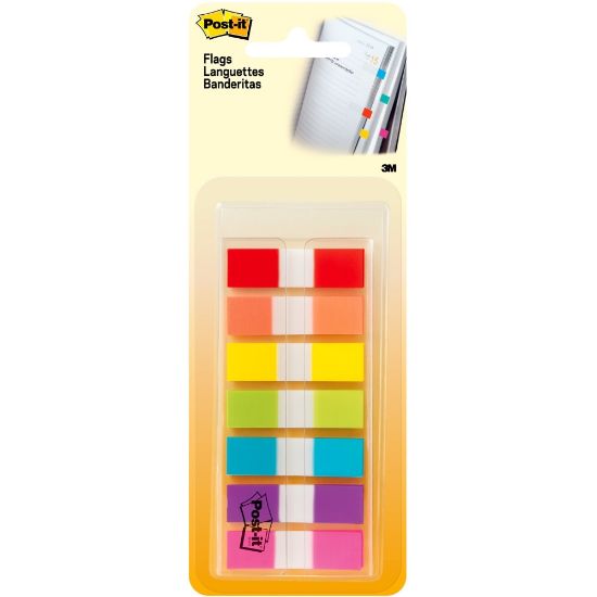 Picture of Post-it Assorted 1/2in Portable Flags - Assorted - Self-stick - 189 / Pack