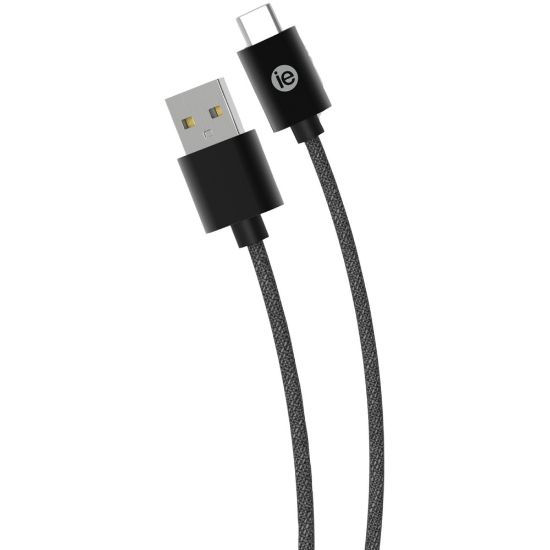 Picture of iEssentials USB Data Transfer Cable - 6 ft USB Data Transfer Cable - First End: USB Type C - Second End: USB Type A - Black