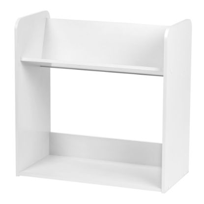 Picture of IRIS 24inH 2-Tier Tilted-Shelf Book Rack, White