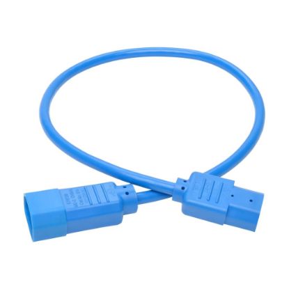 Picture of Eaton Tripp Lite Series PDU Power Cord, C13 to C14 - 10A, 250V, 18 AWG, 2 ft. (0.61 m), Blue - Power extension cable - IEC 60320 C14 to power IEC 60320 C13 - AC 100-250 V - 10 A - 2 ft - blue