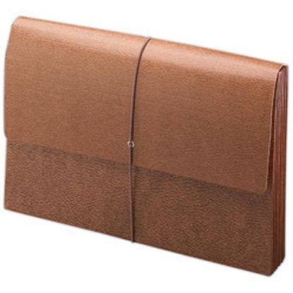 Picture of Smead Leather-Like Expanding Wallet, Legal Size, 30% Recycled, Brown