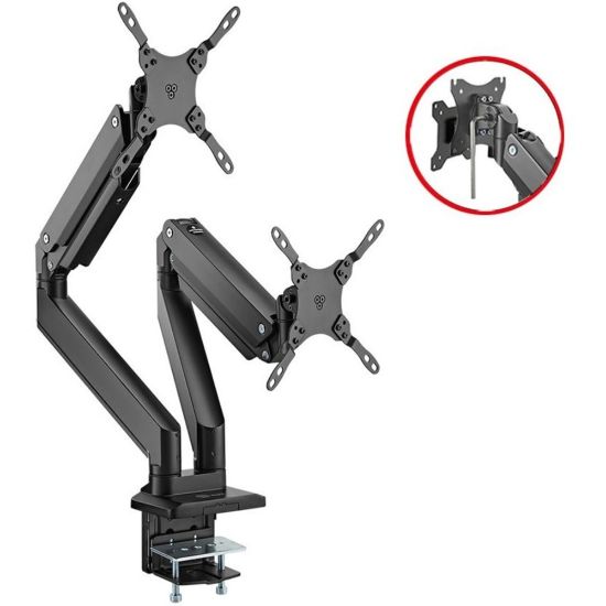 Picture of SIIG Dual Monitor Heavy-Duty Premium Aluminum Gas Spring Desk Mount