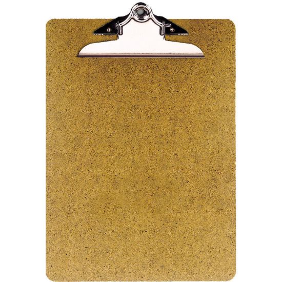 Picture of OIC 100% Recycled Hardboard Clipboard, Letter Size, 9in x 12 1/2in, Brown, 83140